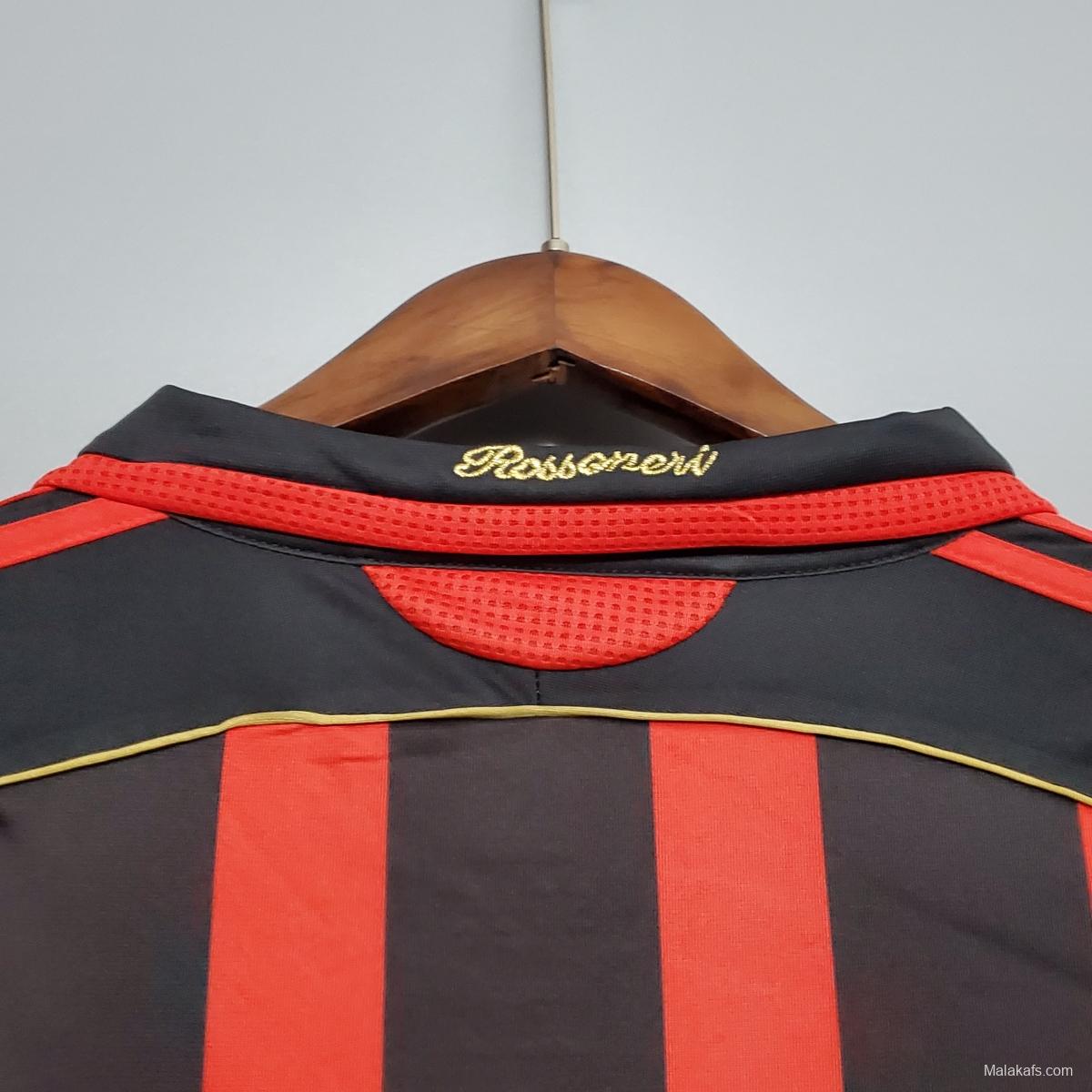 Retro 06/07 AC Milan Long sleeve home Soccer Jersey