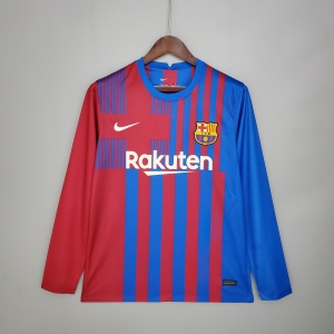 Barcelona 21/22 home Soccer Long sleeve Jersey