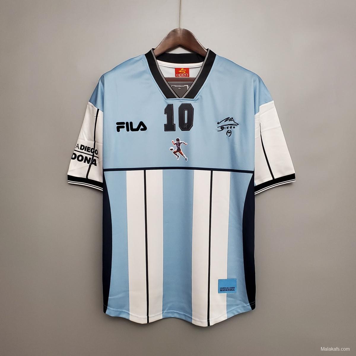 Argentina 2001 - Retro version jersey - #10 Maradona