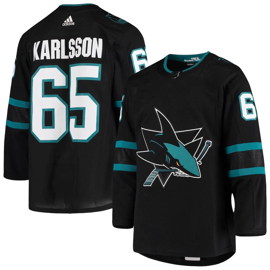 Men's Erik Karlsson Black Alternate Team Jersey