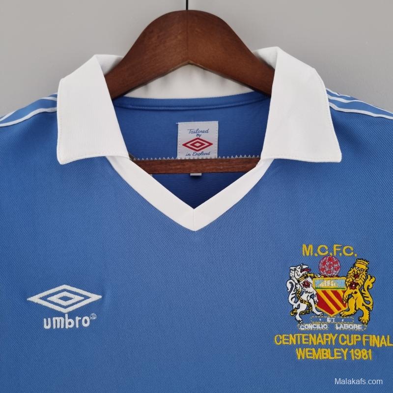 Retro Manchester City 81/82 Home Soccer Jersey