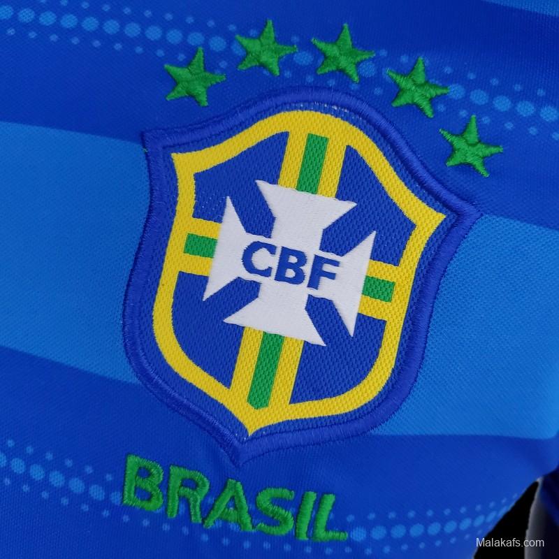 2022 Brazil POLO Blue Stripe