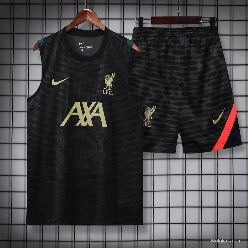 22/23 Liverpool Black Pre-match Training Jersey Vest