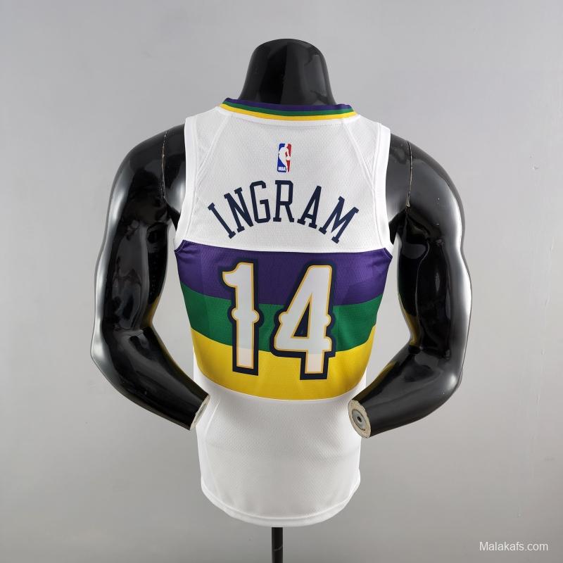 2018 New Orleans Pelicans INGRAM #14 Urban Edition White NBA Jersey