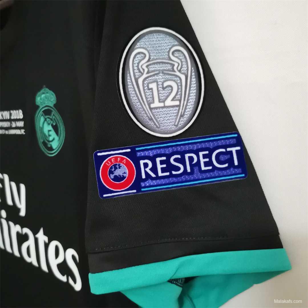 Retro 17/18 Real Madrid Away Soccer Jersey With Full Patch