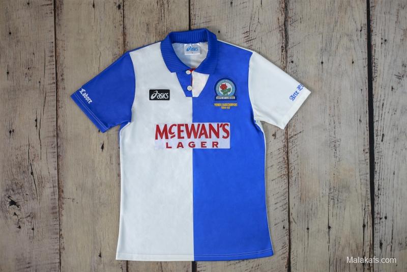 Retro 94/96 Blackburn Rovers Home Soccer Jersey