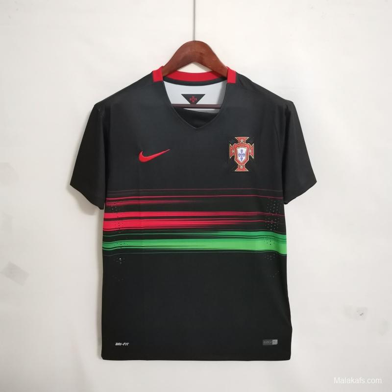 Portugal Away Retro 2015 Black Jersey