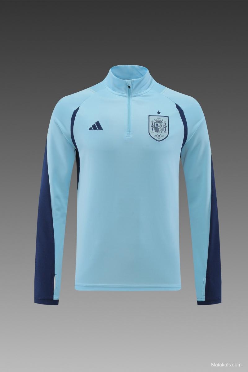 Spain 22/23 Blue Half Zipper Tracksuit