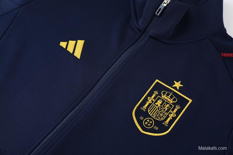 Spain 22/23 Navy Full Zipper Tracksuit