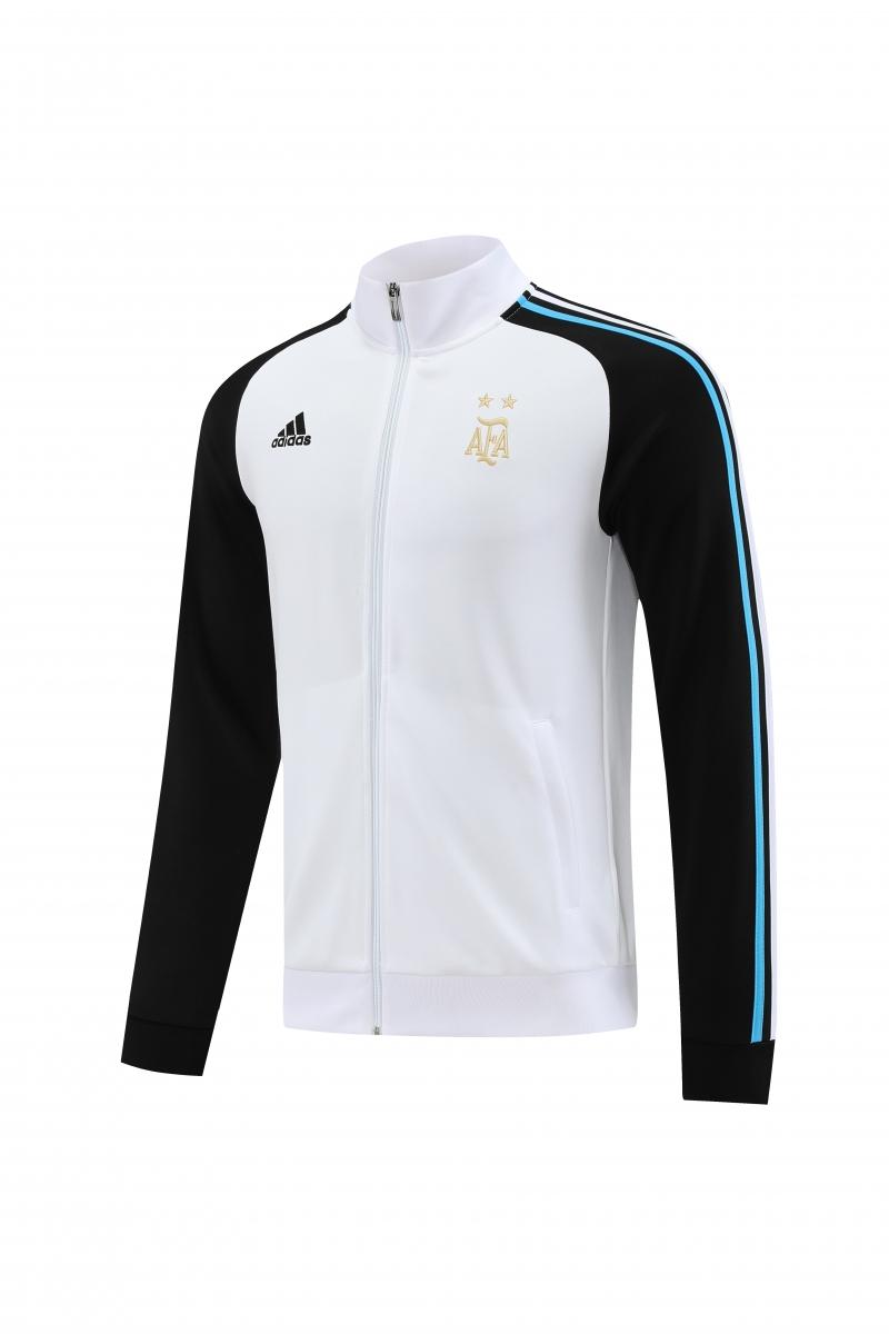 Argentina - 2 estrellas - White/Black Full Zipper Tracksuit