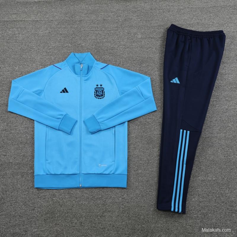 Argentina - 2 estrellas - Ligth Blue Full Zipper Tracksuit