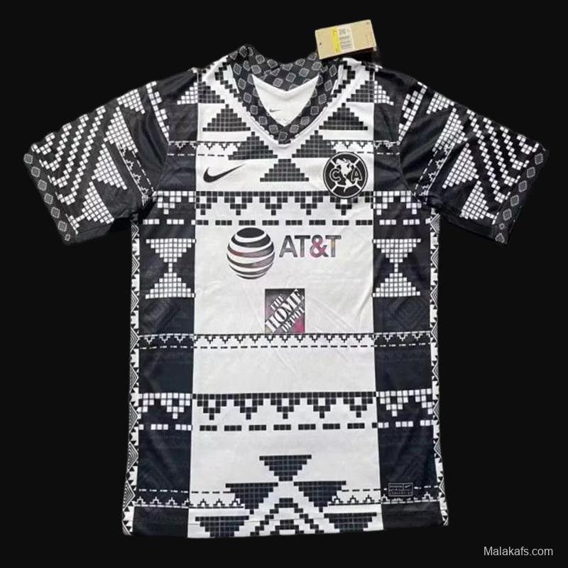 22 23 Club America Black/White Training Jersey