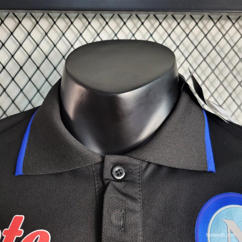 23-24 POLO Napoli Black  Polo Jersey