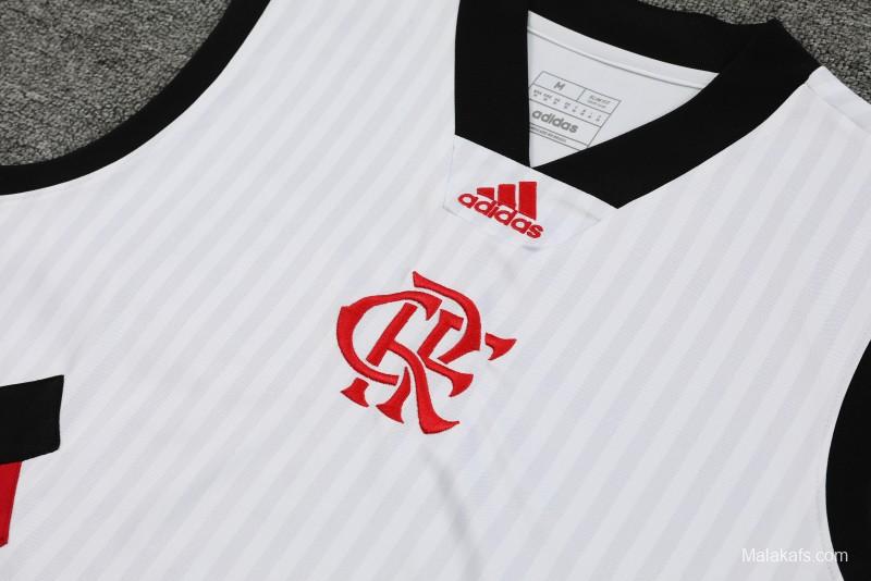 23-24 Flamengo White Remake Icon White Vest Jersey+Shorts