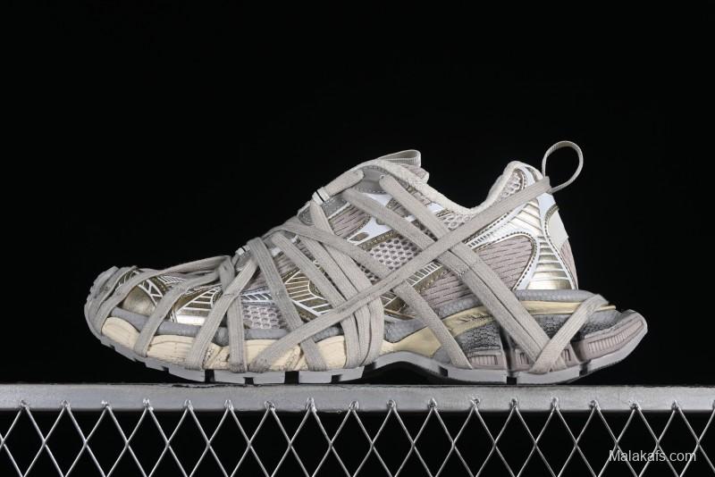 Balenciaga Phantom Sneaker 10th Generation Lace-Up Running Shoes with Transparent Heel Strap - W3XLL9191
