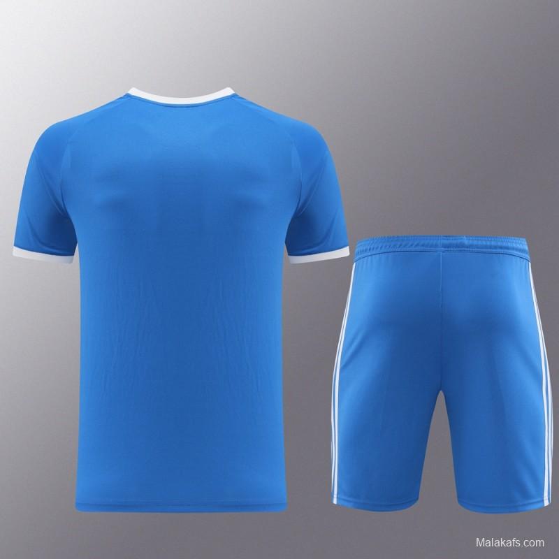 24/25 Adidas Original Blue Short Sleeve Jersey+Shorts