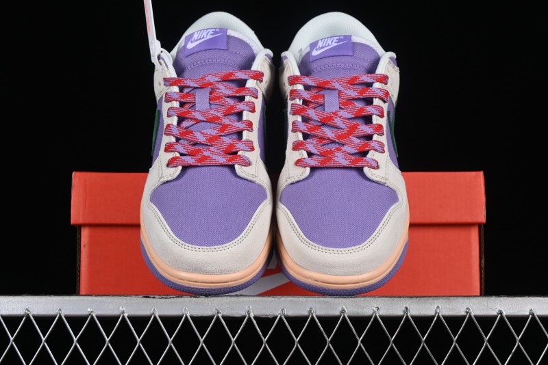Nike SB Dunk Low Casual Skateboarding Shoes in Purple with Black Swoosh - HF5030-030