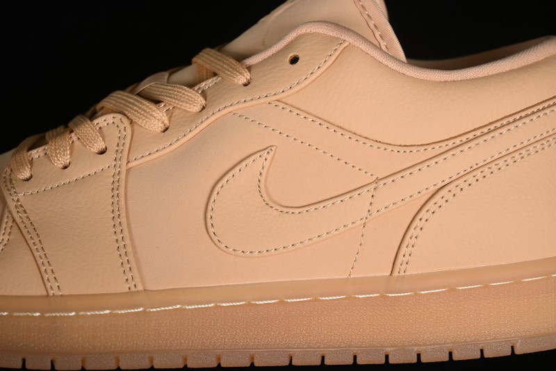 Nike Air Jordan 1 Low AJ1 Lifestyle Basketball Shoes in Warm Yellow with Gum Sole - FZ3972-294