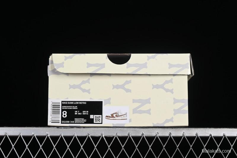 Nike SB Dunk Low MLB Collaboration - Yellow Denim Anniversary Custom Low-Top Casual Skate Shoes - DQ1098-346