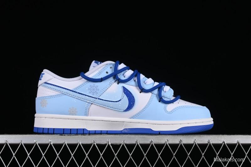 Nike Dunk Low Winter is Here Minimalist White Blue SB Lace-Up Low-Top Casual Skate Shoes - DV0831-104
