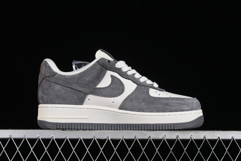 Nike Air Force 1 '07 Low LV Collaboration - Beige Grey Pigskin Casual Sneakers - HD1968-011