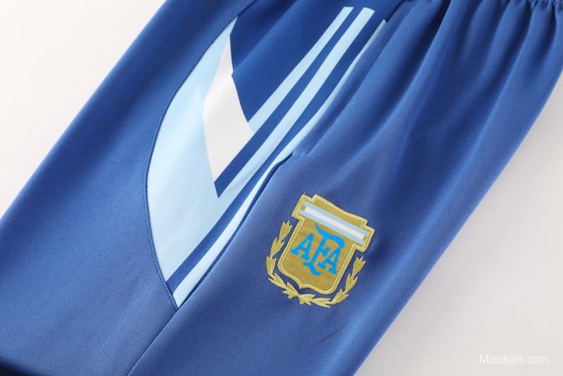 2024 Argentina Blue Full Zipper Jacket +Long Pants