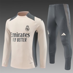 24/25 Real Madrid khaki Half Zipper Jacket+Long Pants