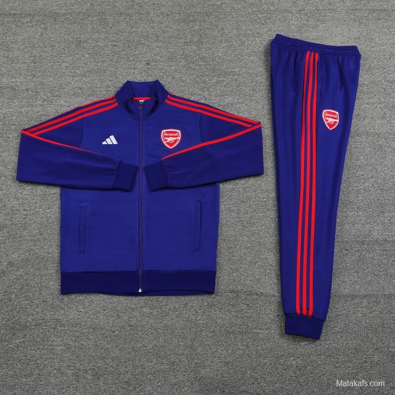 24/25 Arsenal Blue Full Zipper Jacket +Long Pants