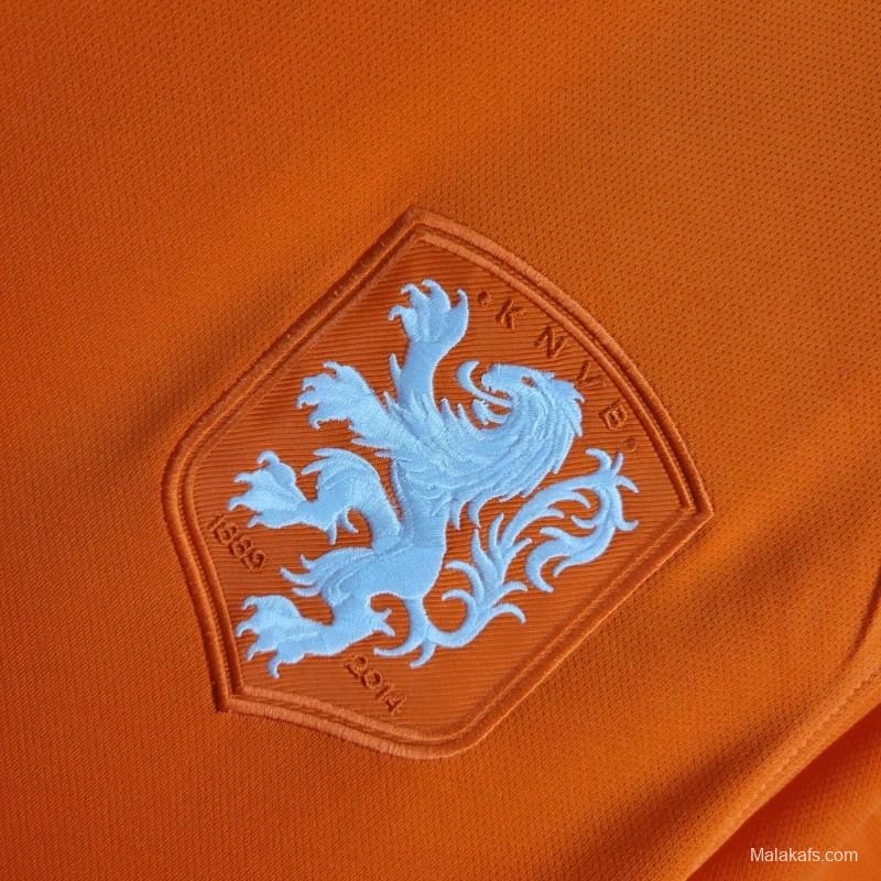 2014 Retro Netherlands Home Jersey