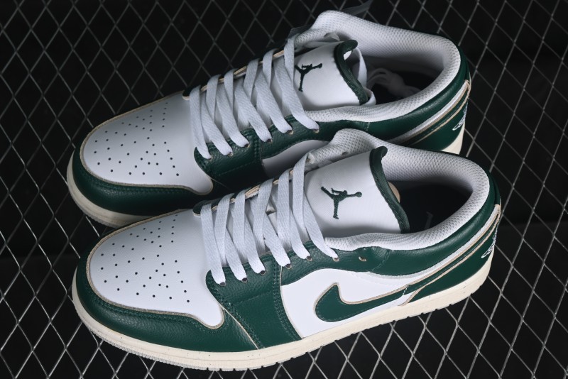 Nike Air Jordan 1 Low AJ1 White Green Low Top Casual Sneakers - FQ7687-300