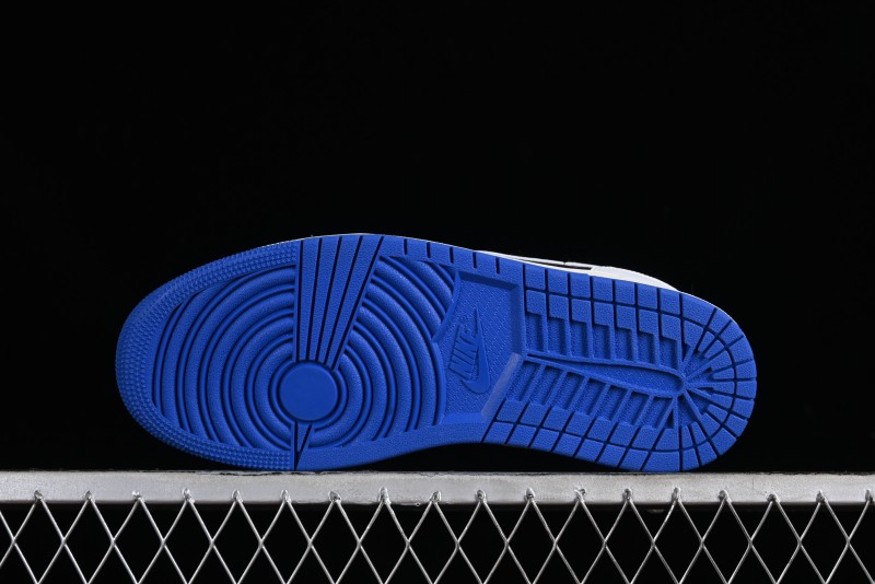 Nike Air Jordan 1 Low "Quai 54" Casual Sneakers in White Black Blue - HQ0764-001