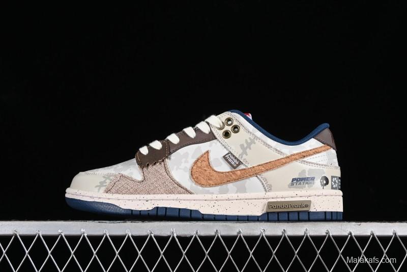 Nike SB Dunk Low Panda Prank Pioneer Knight Survival Beige Brown SB Strap Low Top Casual Skate Shoes - DD1391-400
