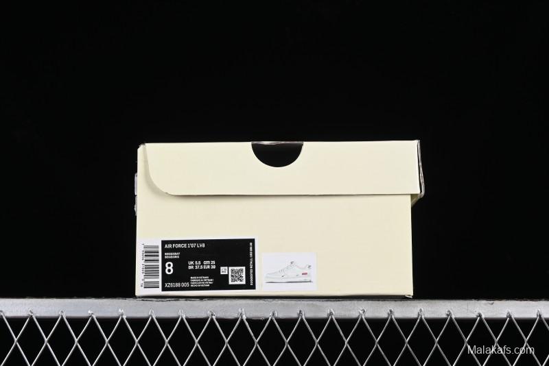 Nike Air Force 1 '07 Low LV Collaboration - White Grey Two-Tone Low-Top Casual Sneakers - XZ6188-005