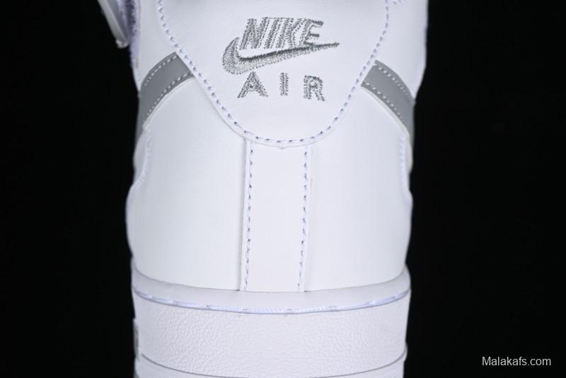 Nike Air Force 1 '07 Mid Casual Sneakers in White-Grey - DV0806-100