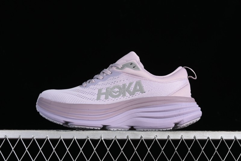 HOKA ONE ONE Bondi 8 Performance Cushion Running Shoes with Enhanced Support - 1127952 LMEL