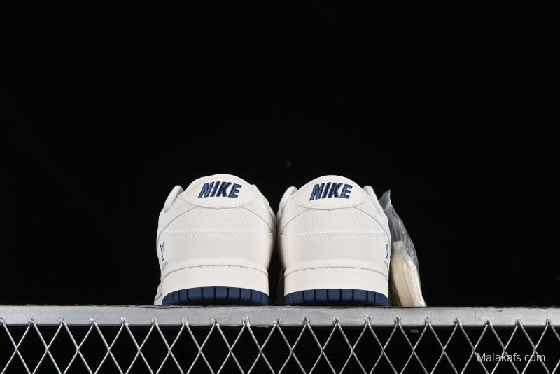 Nike SB Dunk Low LV Collaboration - Double Swoosh Blue Sole Anniversary High-End Custom Low-Top Casual Skate Shoes - XX2025-320