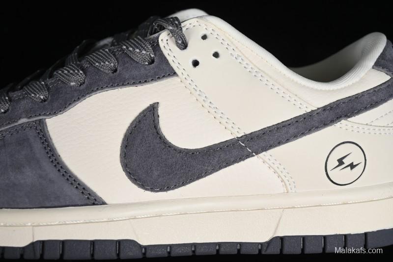 Nike SB Dunk Low Lightning Collaboration - Off White Navy Blue Small Blue Swoosh Anniversary High-End Custom Low-Top Casual Sneakers - XD1688-032