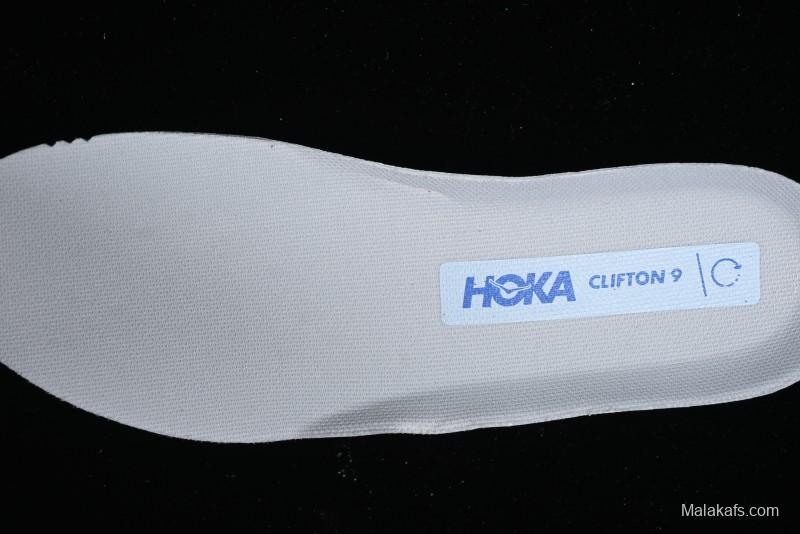 HOKA ONE ONE Clifton 9 Lightweight Knit Mesh Running Shoes with Enhanced Cushioning - 1127896 EHR