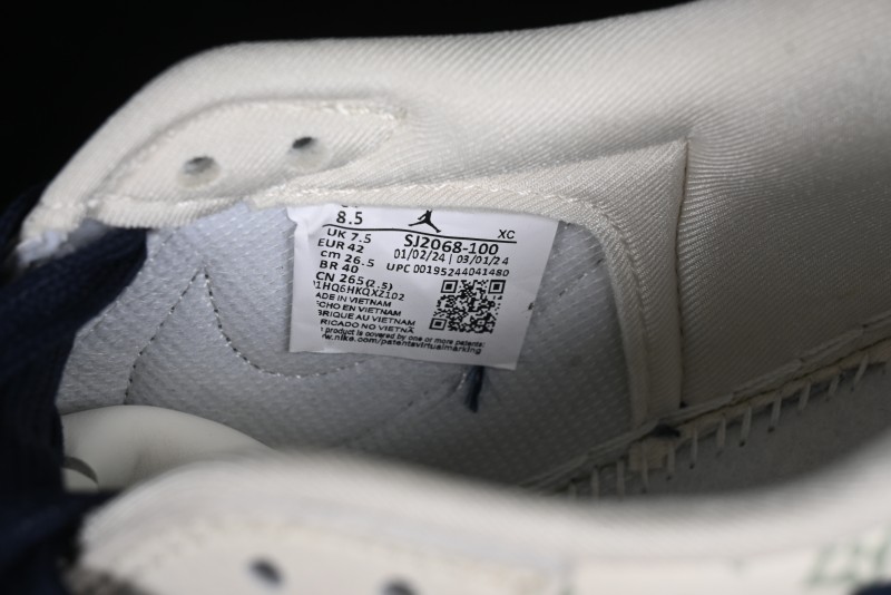 Nike Travis Scott x Fragment Design x Air Jordan 1 Low OG SP AJ1 LV Collaboration Light Blue Violent Bear Low-top Casual Sneakers - SJ2068-100