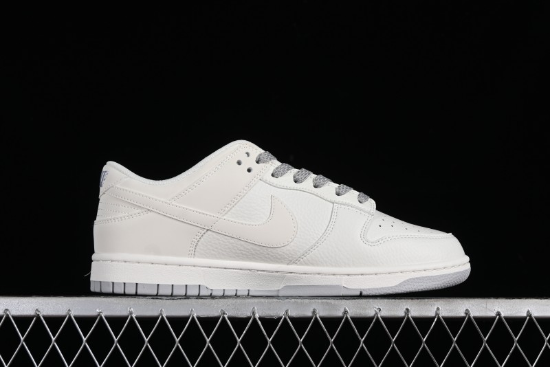 Nike SB Dunk Low Collaboration Three Swooshes Beige Black Low-Top Casual Skateboarding Shoes - NK5639-325