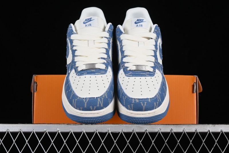 Nike Air Force 1 '07 Low LV Collaboration - Denim Double Swoosh Low-Top Casual Sneakers - HD1968-028