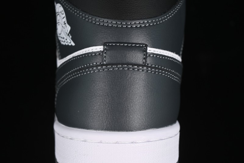 Nike Air Jordan 1 Mid AJ1 White Black Grey Mid-Top Casual Sneakers - DQ8426-001