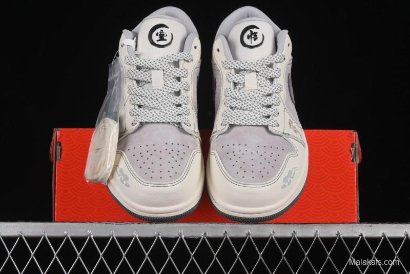 Nike Air Jordan 1 Low Retro Basketball Shoes Custom Black Myth Wukong Design - SJ9950-041