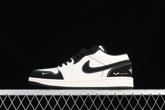 Nike Air Jordan 1 Low AJ1 Marvel Collaboration - Batman Custom High-End Low-Top Basketball Shoes - SJ6650-011