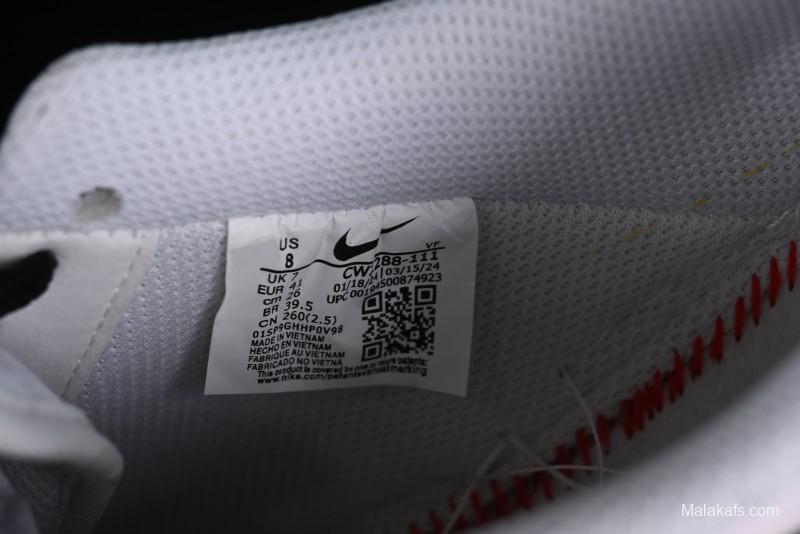 Nike Air Force 1 '07 Low Casual Sneakers with Anime-Inspired Hand-Painted Design and Triple Swoosh Shadow - CW2288-111