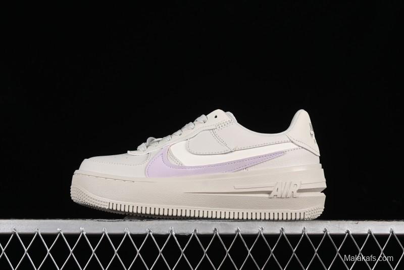 Nike Air Force 1 PLT AF ORM Triple White Low Top Casual Sneakers - DJ9946-108