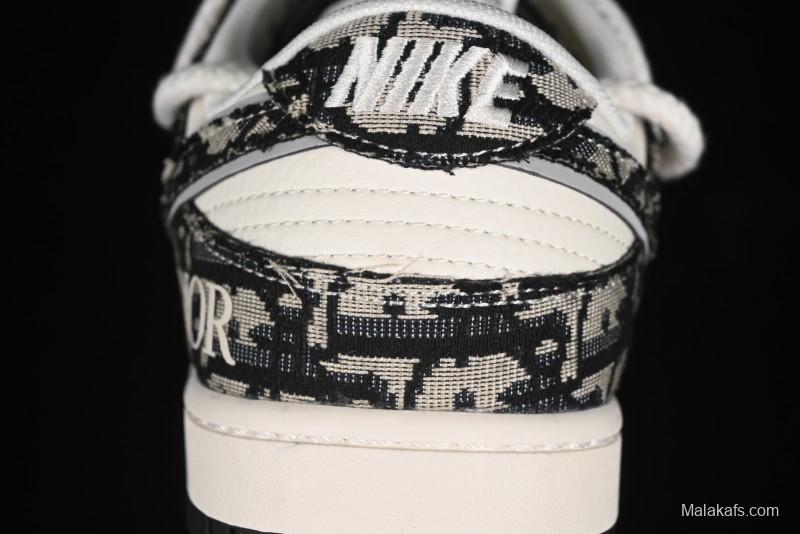 Nike SB Dunk Low Dior Collaboration Anniversary High-End Custom Low-Top Casual Sneakers - SJ2068-286