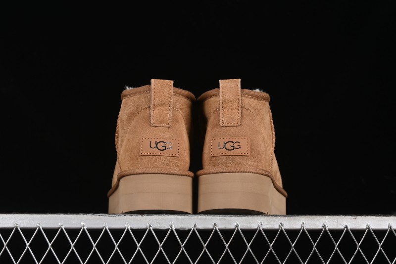 UGG Classic Ultra Mini Platform 3CM Wool Short Boots with TREADLITE Outsole - 1135092