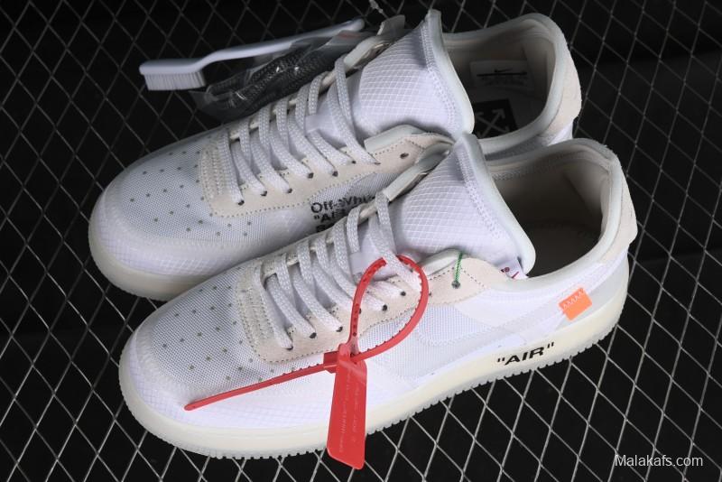 Nike Off White x Air Force 1 Low OW Transparent White Sneakers - AO4606-100