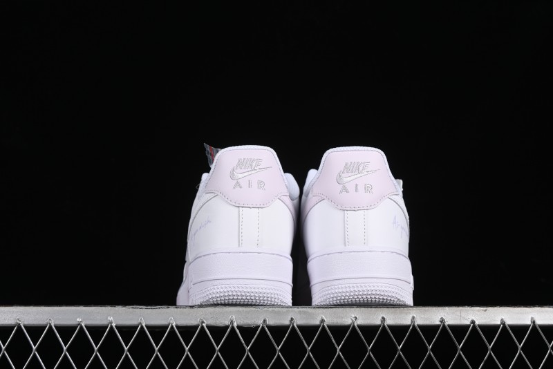 Nike Air Force 1 '07 Low Casual Sneakers with Anime-inspired White Pink Purple Spray Paint Design - CW2288-111